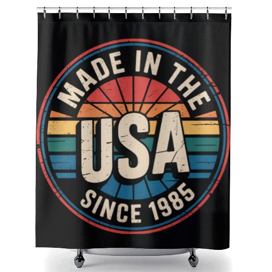 Made in USA 1985 Shower Curtains | Retro Birthday Gift