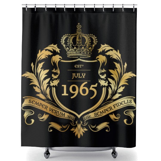 60th birthday Semper Verum - Established 08/1965 Shower Curtains