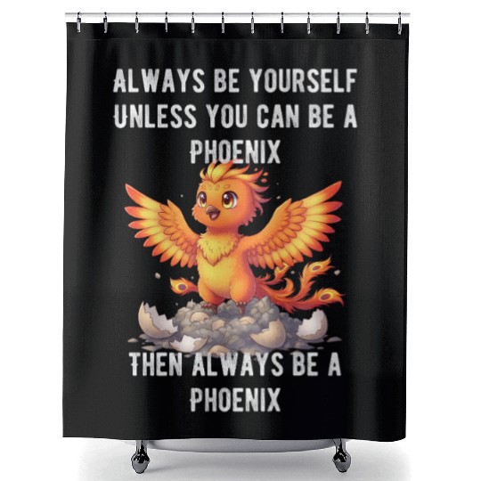 Always Be Yourself - Phoenix Shower Curtains