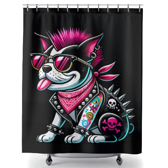 Bostie Punk Design Shower Curtains
