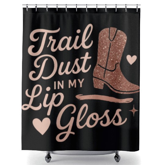 Soft Cowgirl Floral Rodeo Western Aesthetic Horse Shower Curtains