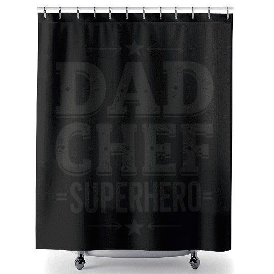 Dad Chef Superhero – Papa Cook Father Shower Curtains