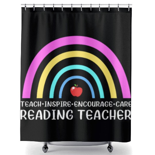 Reading Teacher Literature Book Library Shower Curtains