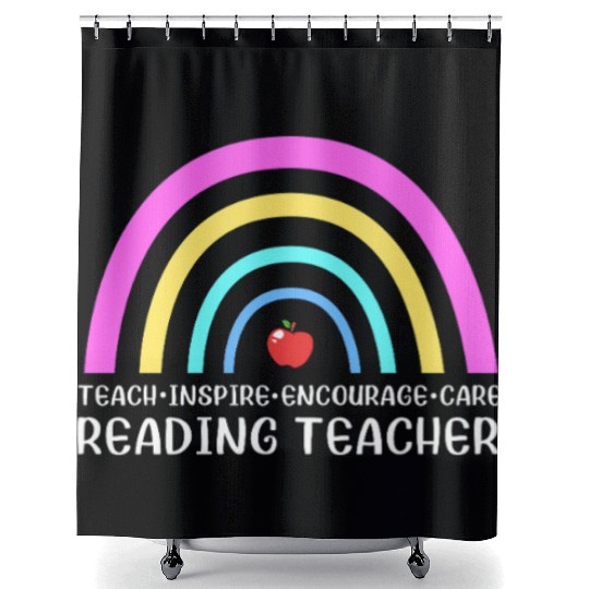 Reading Teacher Literature Book Library Shower Curtains