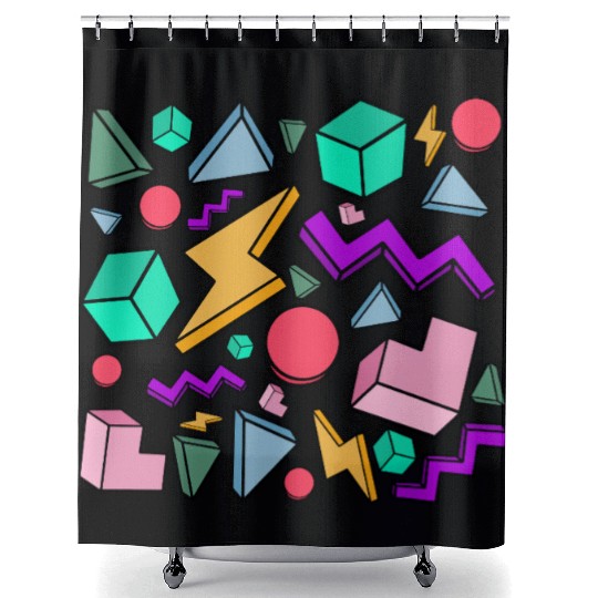 80s Aesthetic Vintage Retro Shower Curtains