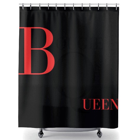 Bougie Queen Red&Black Shower Curtains