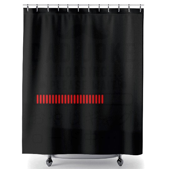 Dad Joke Loading Red Shower Curtains
