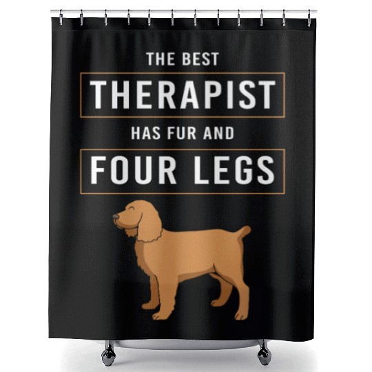 Therapy Dog Therapist Doggie School Shower Curtains