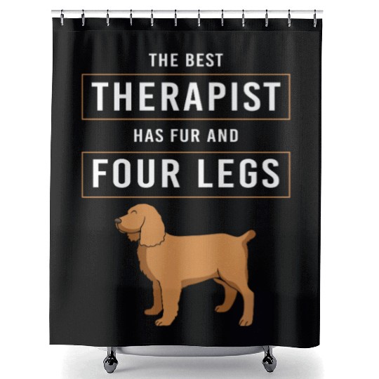 Therapy Dog Therapist Doggie School Shower Curtains