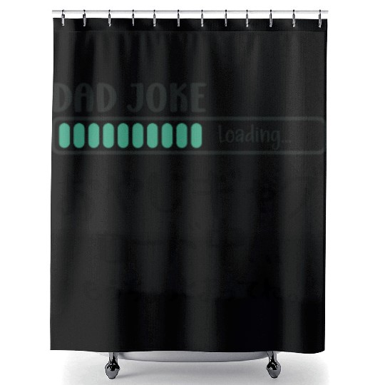 Dad Joke Loading Handwritten Shower Curtains