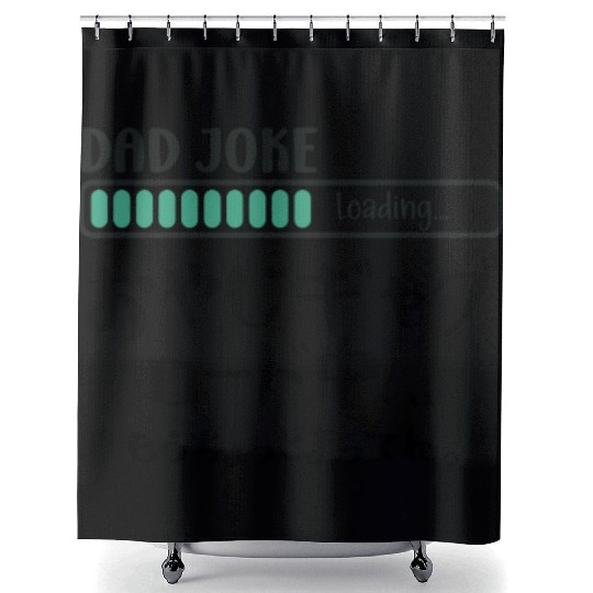 Dad Joke Loading Handwritten Shower Curtains