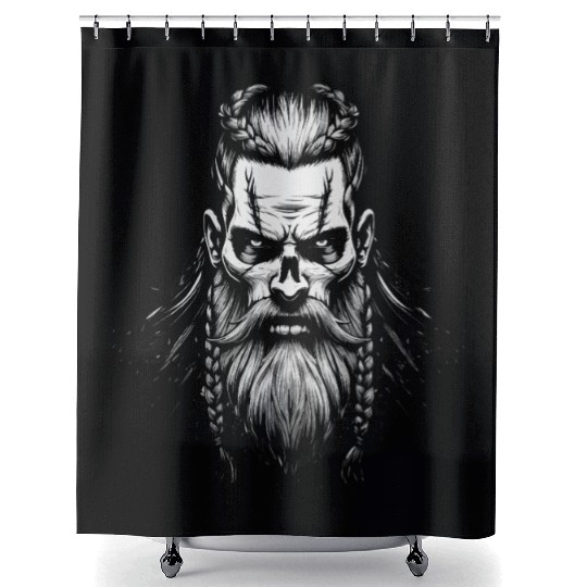 Viking Warrior Man Odin Thor Norman Walhalla Shower Curtains