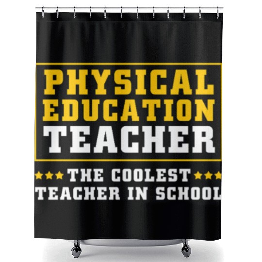 Physical Education Teacher Sports Coach Shower Curtains
