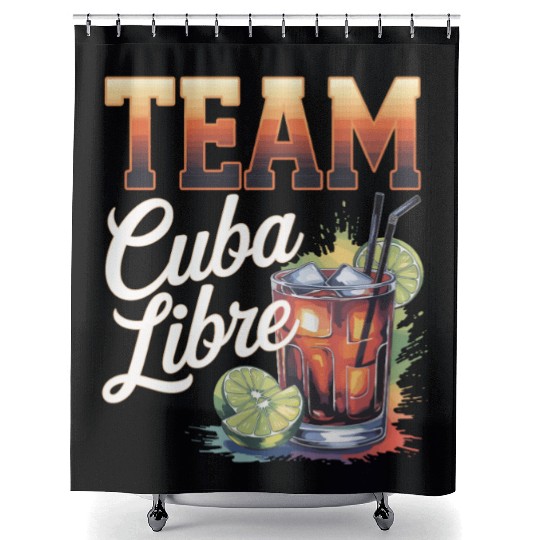 Cocktail Bartender Team Cuba Libre Shower Curtains