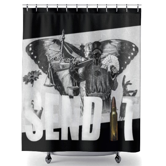 Send lawyers guns and money Shower Curtains