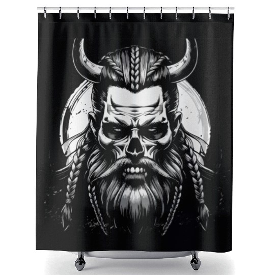 Viking Warrior Man Odin Thor Norman Walhalla Shower Curtains