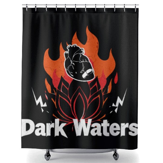 Black Lotus Fire Rock Shower Curtains