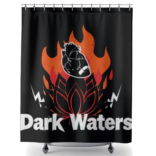 Black Lotus Fire Rock Shower Curtains