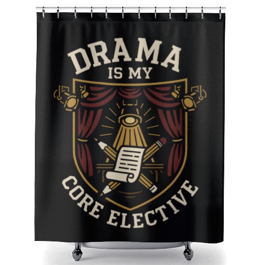 Theater Kid Drama Club Musical Theater Nerd Stage Shower Curtains