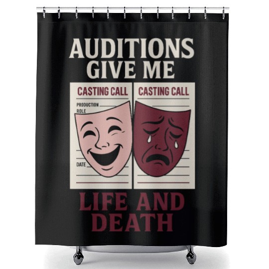 Theater Kid Drama Club Musical Theater Nerd Stage Shower Curtains