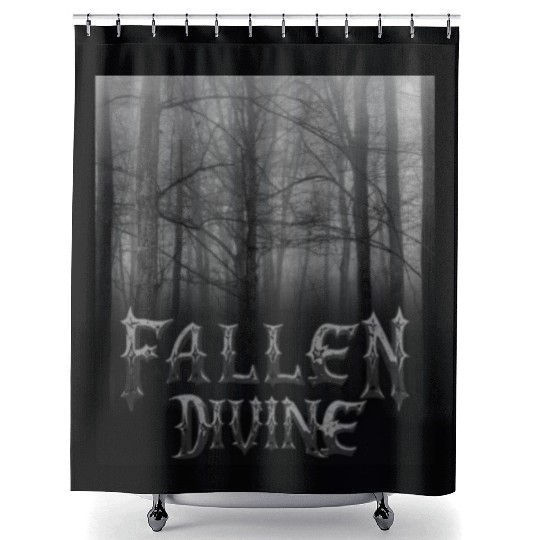 Black Lotus Fire Heart Rock Shower Curtains