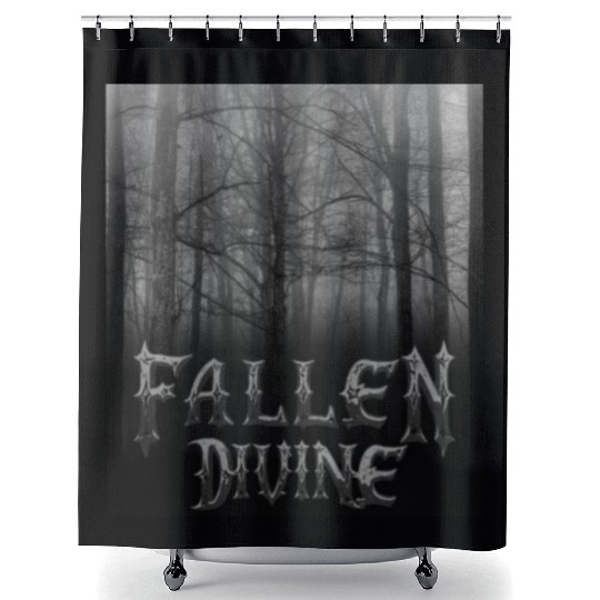 Black Lotus Fire Heart Rock Shower Curtains