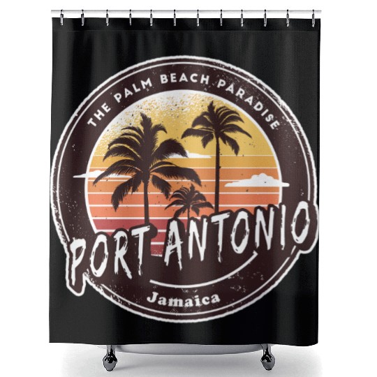 Port Antonio Jamaica - Caribbean Island Paradise Shower Curtains