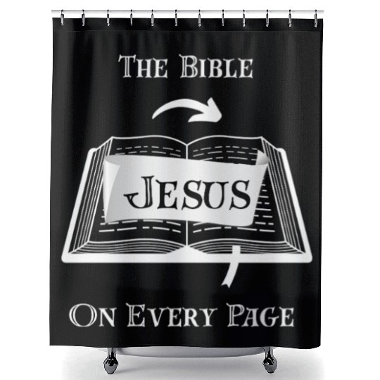 The Bible Jesus on Every Page Shower Curtains