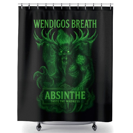 Wendigos Breath Absinthe Mock Liquor Shower Curtains