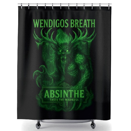 Wendigos Breath Absinthe Mock Liquor Shower Curtains