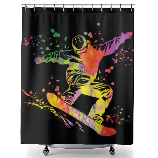 Snowboarder Snowboard Snowboarding Shower Curtains