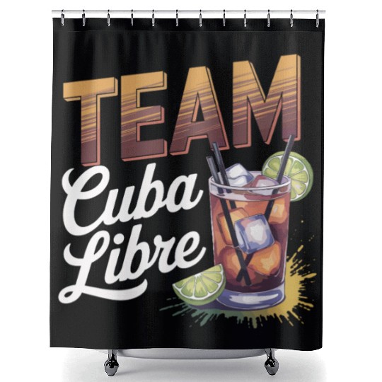 Cocktail Bartender Team Cuba Libre Shower Curtains