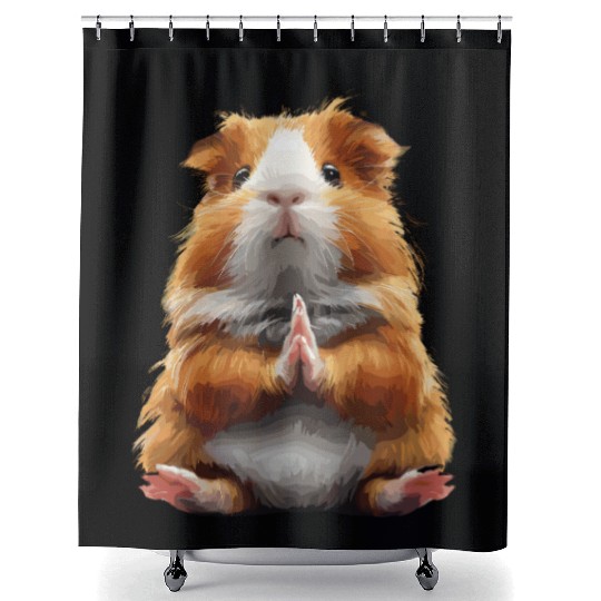 Peaceful Meditation Guinea Pig Zen Moment Pet Shower Curtains