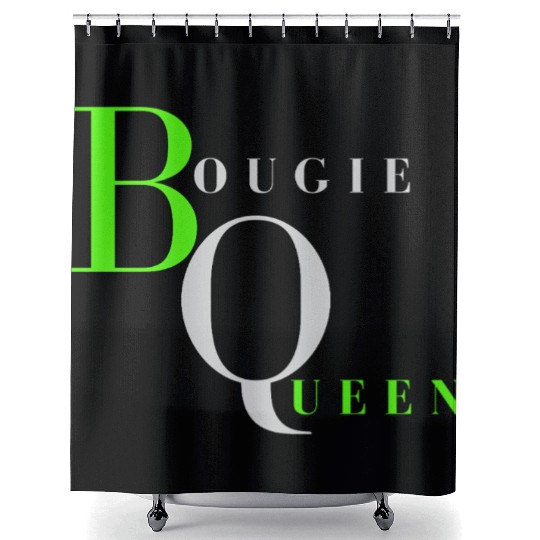 Bougie Queen Lime& Gray Shower Curtains