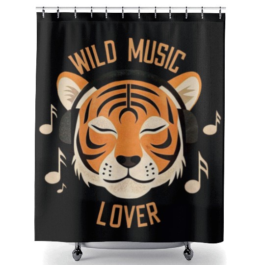 Taz the Tiger DJ Shower Curtains