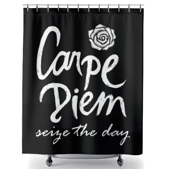 Carpe Diem Seize the Day Oversized Shower Curtains