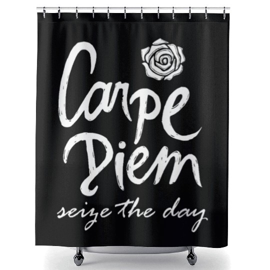 Carpe Diem Seize the Day Oversized Shower Curtains