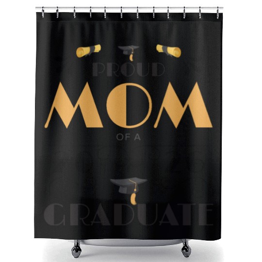 Proud Mom Of A 2026 Graduate Senior Class Of 2026 Shower Curtains
