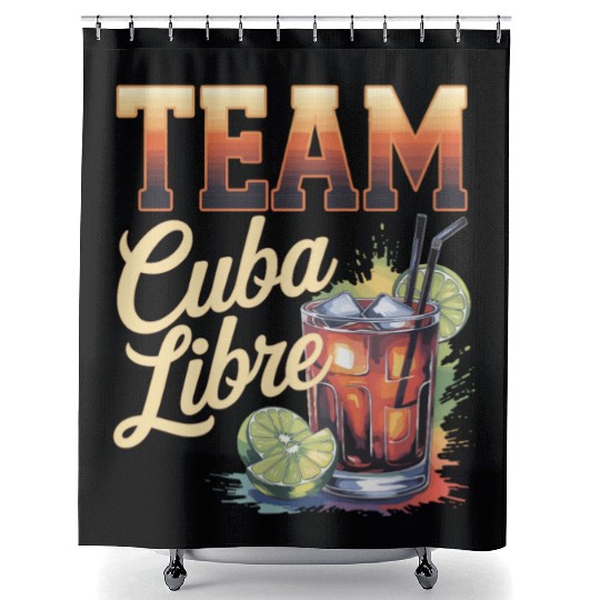 Cocktail Bartender Team Cuba Libre Shower Curtains