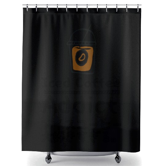 Iced Coffee Addict Black Shower Curtains