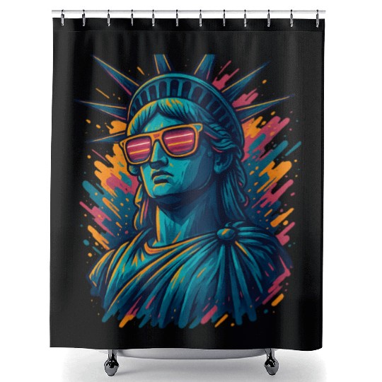 Urban Streetwear Statue of Liberty Shower Curtains Design