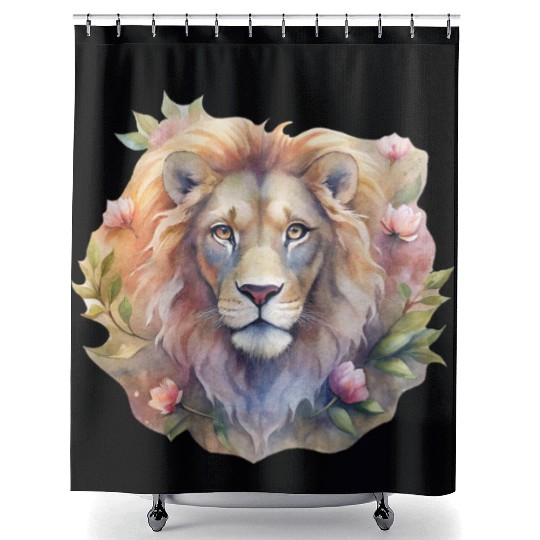 Asher the Floral Monarch Shower Curtains