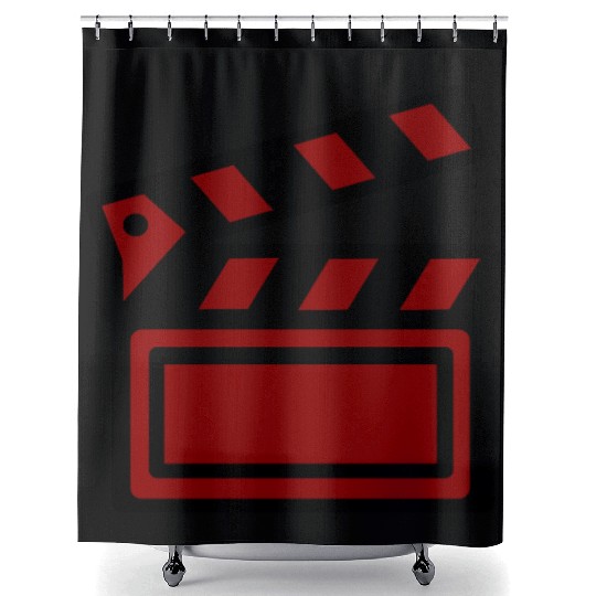 Film Clapboard Icon – Cinematic Design Shower Curtains