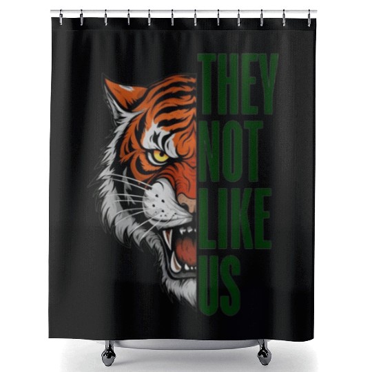 They Not Like Us – Tiger Graphic Shower Curtains