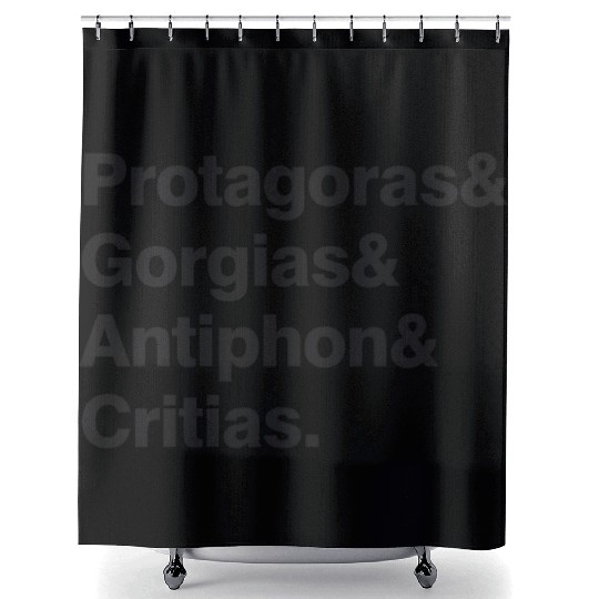 The Sophist Quartet – Minimalist Philosophy Design Shower Curtains