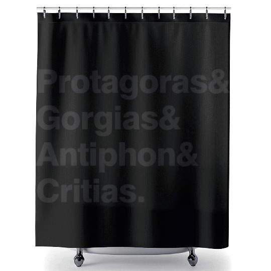 The Sophist Quartet – Minimalist Philosophy Design Shower Curtains