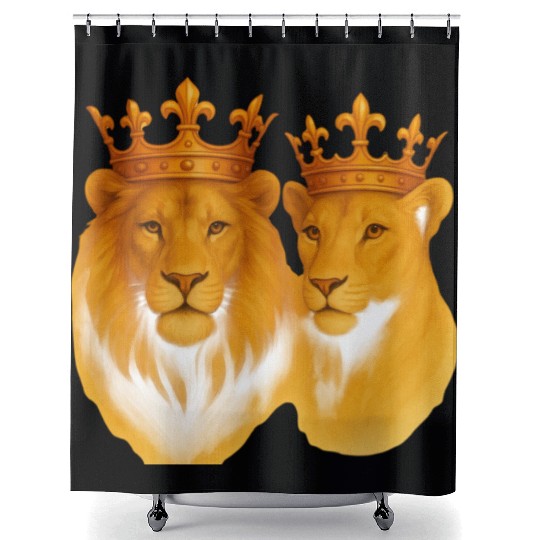 Royal Bond: The King & Queen of the Wild Shower Curtains