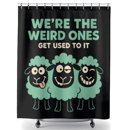 Funny Black Sheep Cousin Quirky Family Outcast Shower Curtains