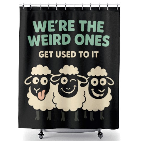 Funny Black Sheep Cousin Quirky Family Outcast Shower Curtains