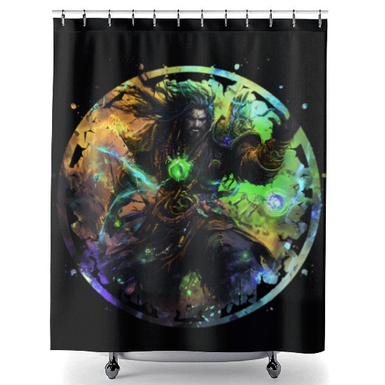 Mighty Magic Warrior Mystical Epic Fantasy Shower Curtains